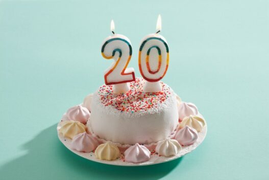 Kage til 20 års fødselsdag